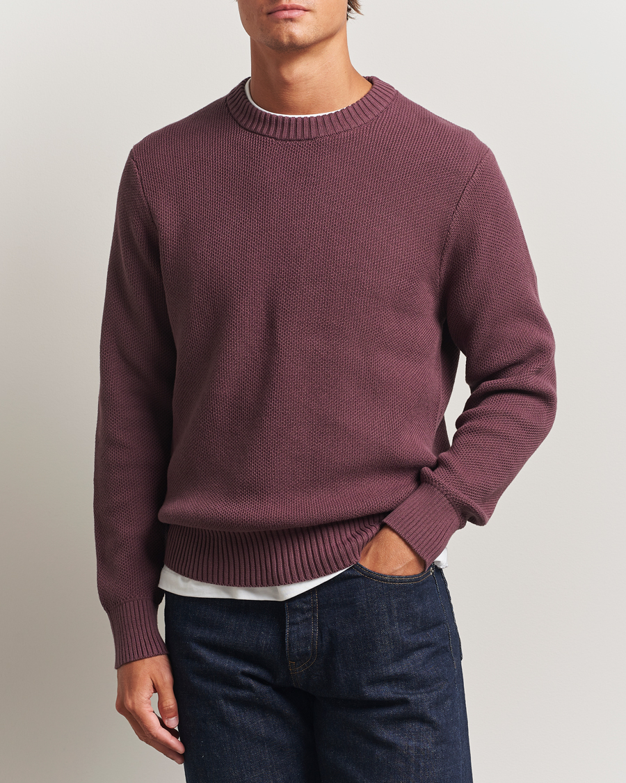 Herren | Pullover | J.Lindeberg | Oliver Structured Sweater Huckleberry