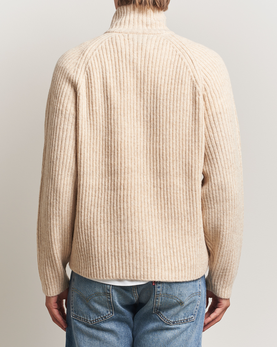 Herren | Pullover | J.Lindeberg | Victor Wool Half Zip Moonbeam Melange