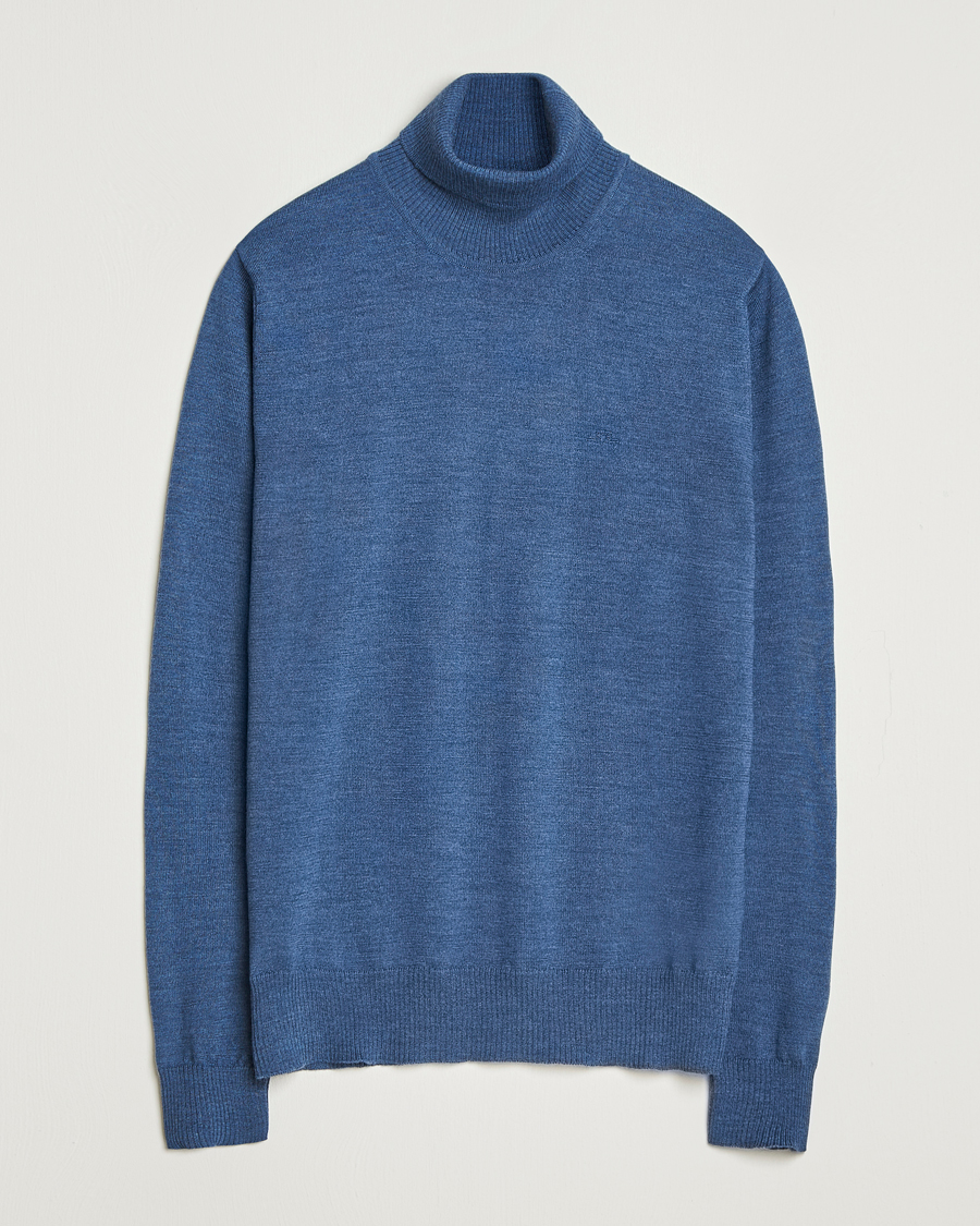 Herren | Pullover | J.Lindeberg | Kaden Merino Turtleneck Vintage Indigo Melange