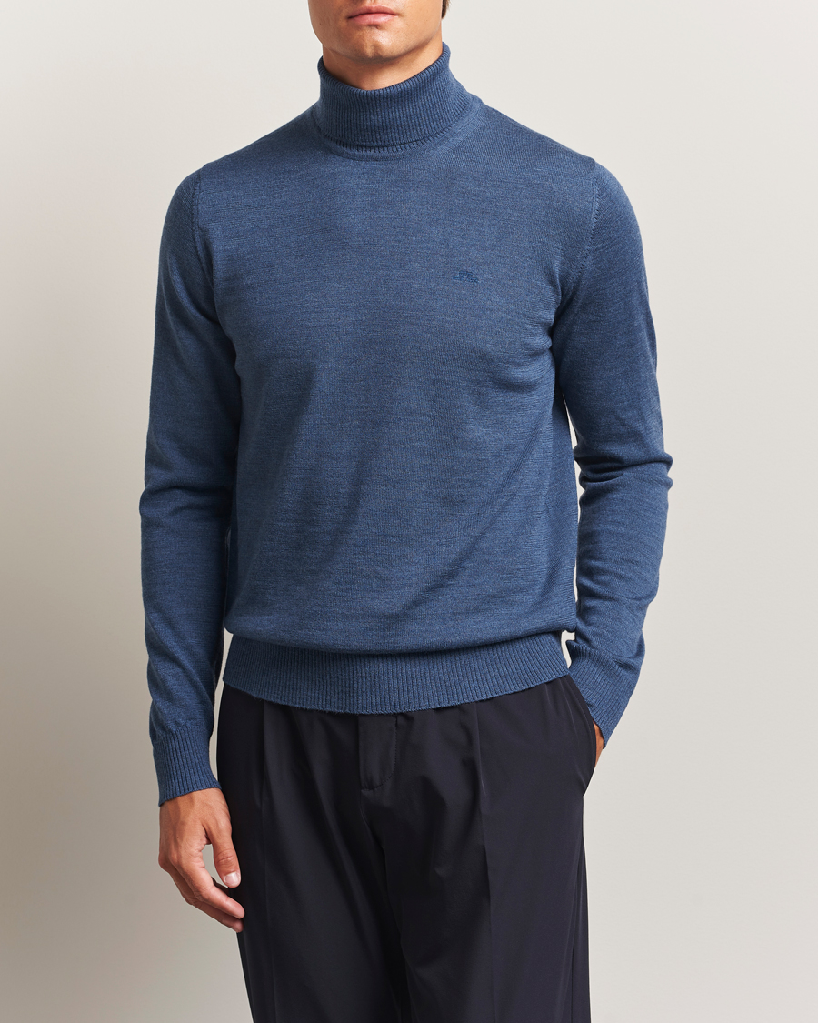 Herren | Pullover | J.Lindeberg | Kaden Merino Turtleneck Vintage Indigo Melange