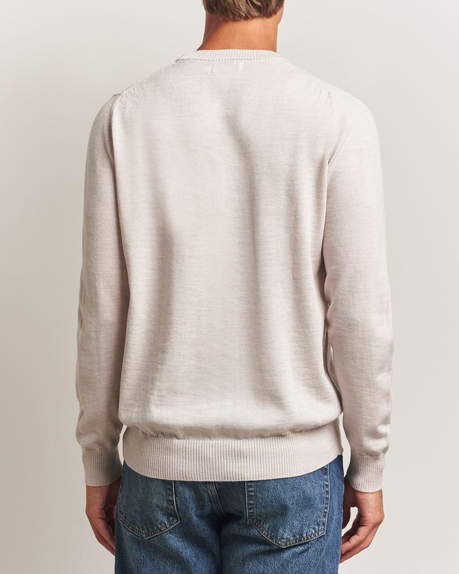 Herren | Pullover | J.Lindeberg | Keane Merino Crew Neck Moonbeam Melange