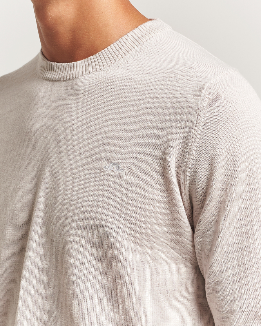 Herren | Pullover | J.Lindeberg | Keane Merino Crew Neck Moonbeam Melange