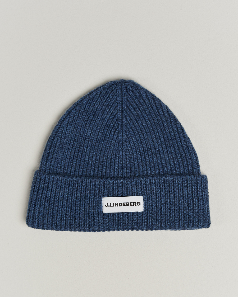 Herren | Mützen | J.Lindeberg | Juan Merino Beanie Vintage Indigo