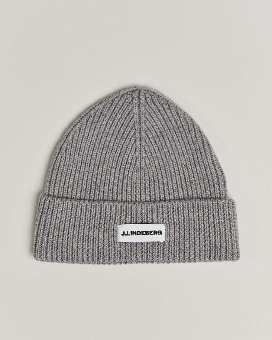 Herren | Mützen | J.Lindeberg | Juan Merino Beanie Light Grey Melange