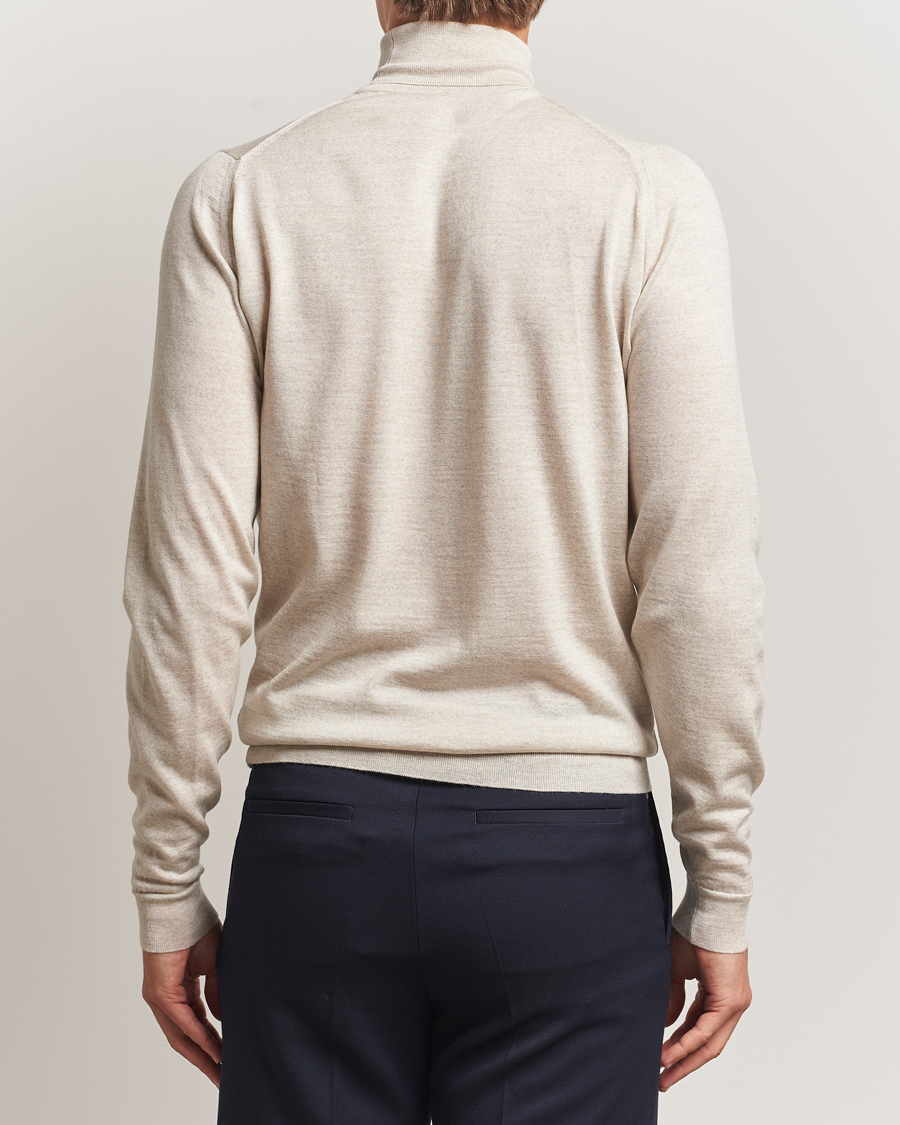 Herren | Pullover | John Smedley | Cherwell Extra Fine Merino Rollneck Grey Fleece