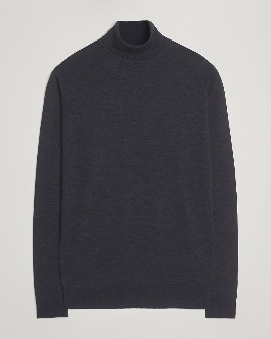 Herren | Pullover | John Smedley | Cherwell Extra Fine Merino Rollneck Hepburn Smoke