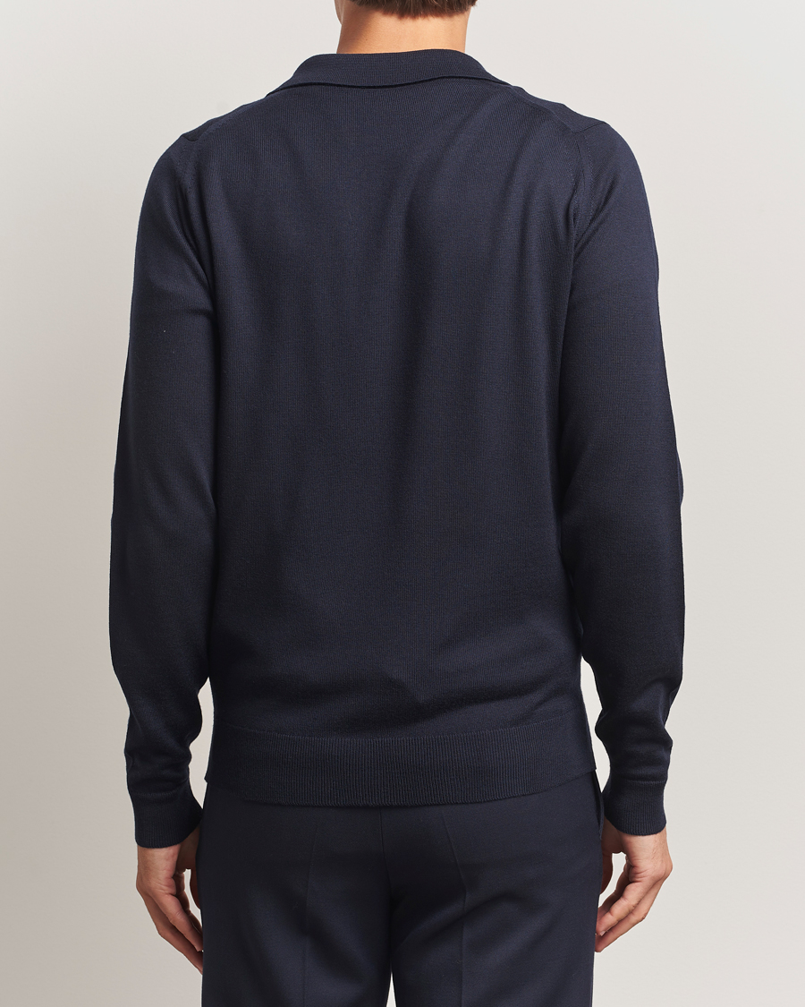 Herren | Pullover | John Smedley | Alston Extra Fine Merino Full Zip Midnight