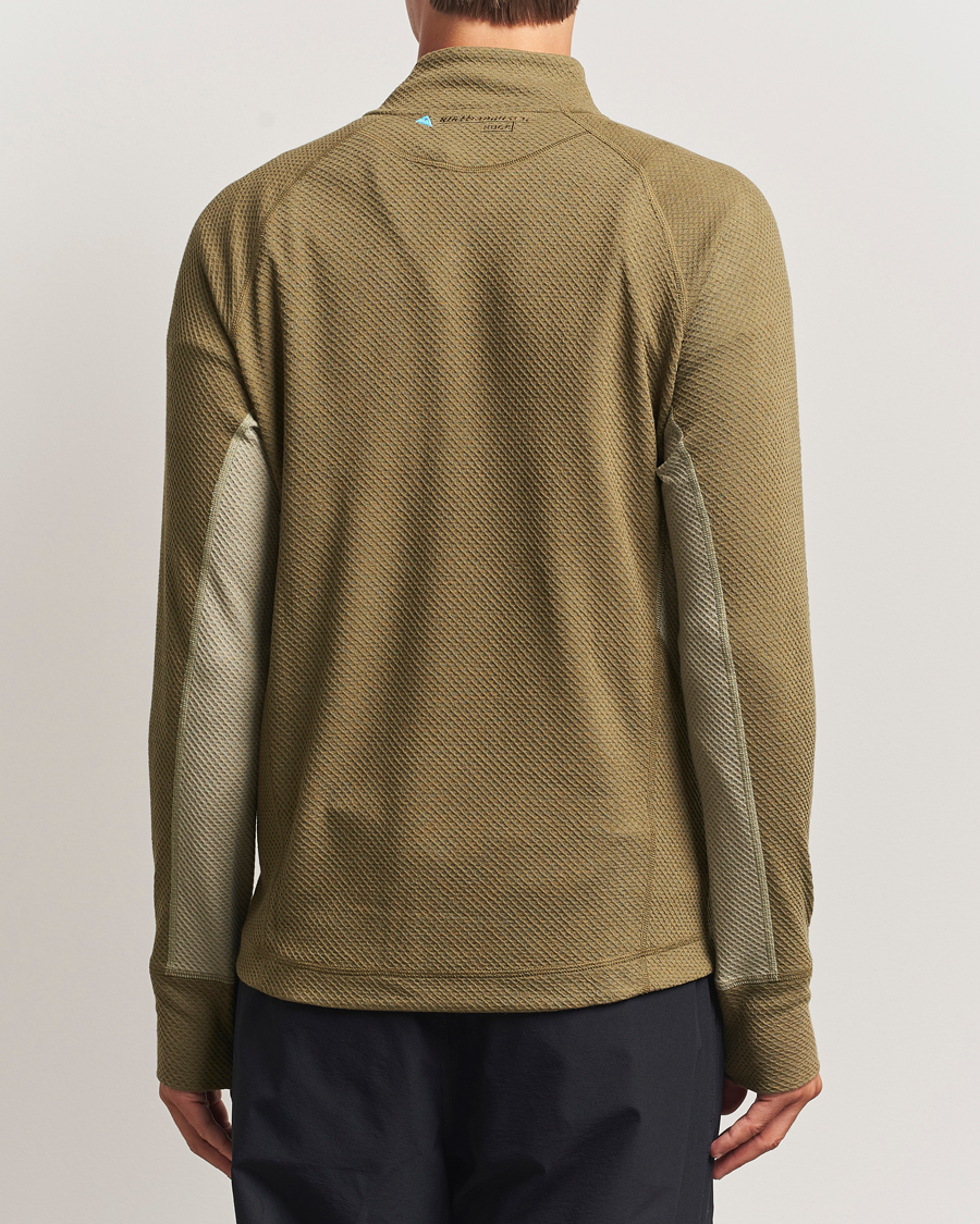 Herren | Pullover | Klättermusen | Huge Half Zip Sweater Silver Green Olive