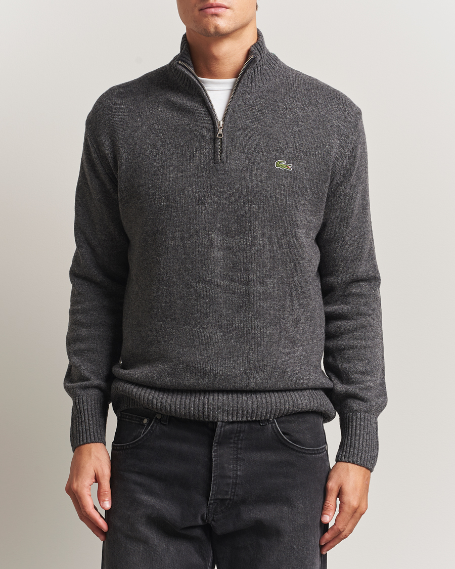 Herren | Pullover | Lacoste | Carded Wool Half Zip Pitch Chine