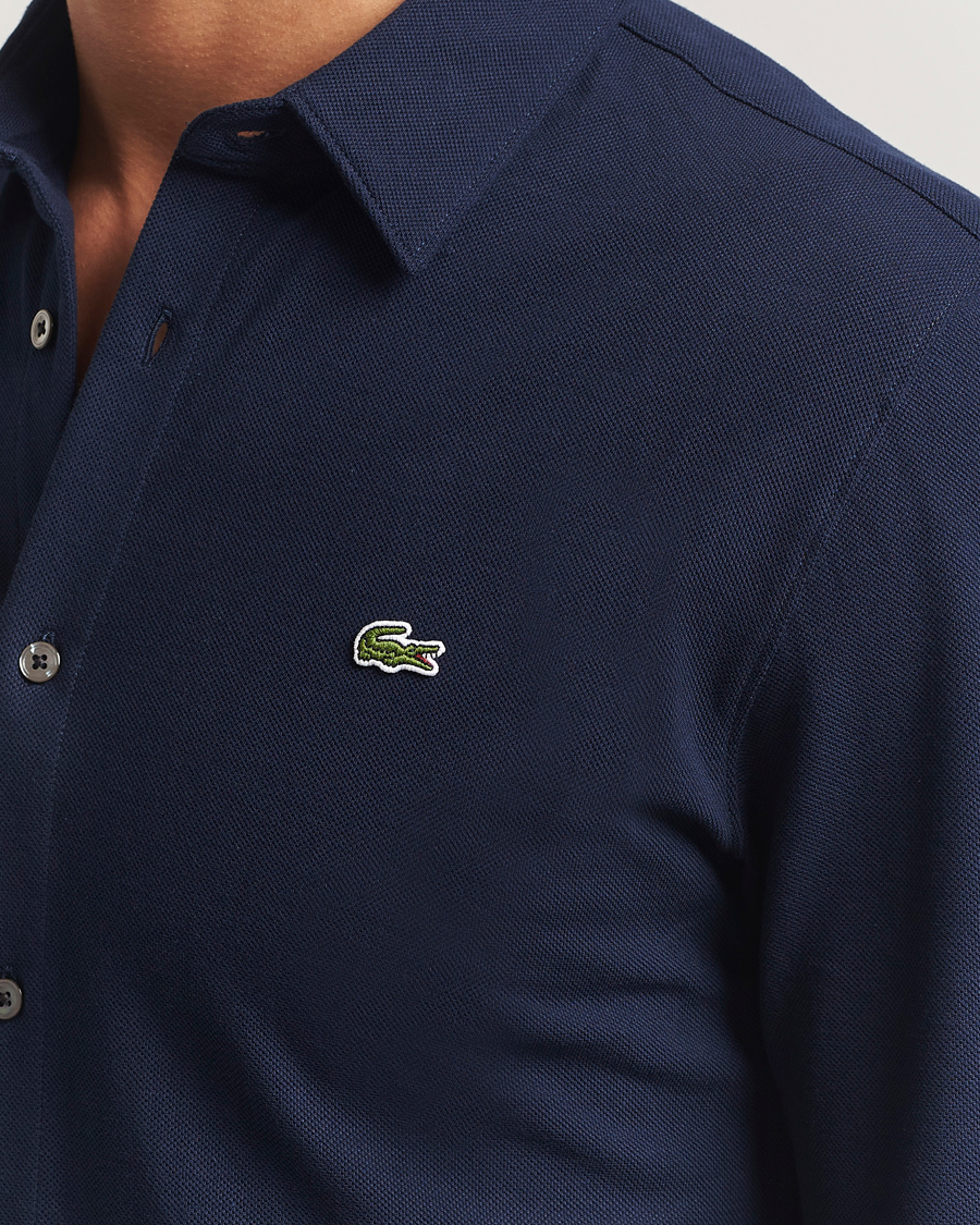 Herren | Hemden | Lacoste | Slim Fit Cotton Piqué Shirt Navy