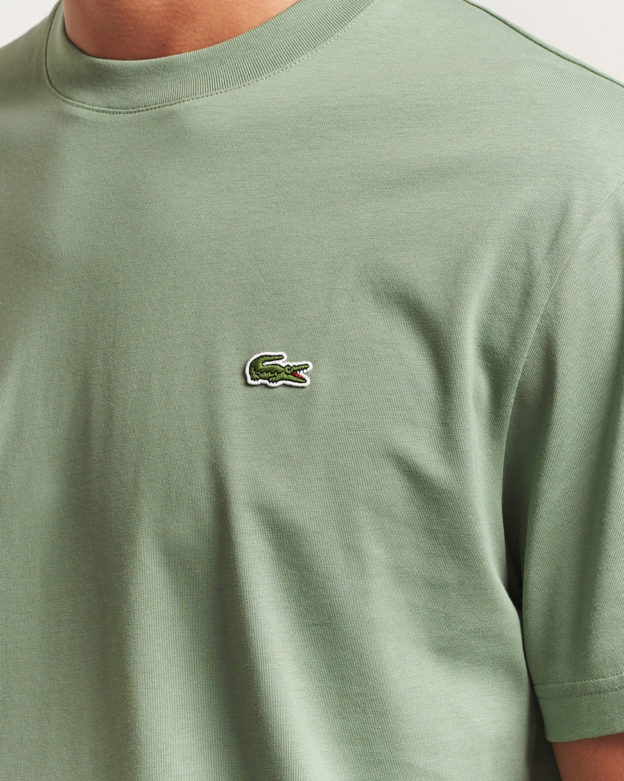 Herren | T-Shirts | Lacoste | Crew Neck T-Shirt Thyme Green