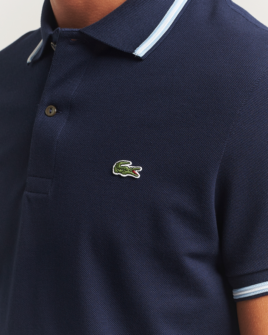Herren | Poloshirts | Lacoste | Original Tipped Polo Piké Navy Blue