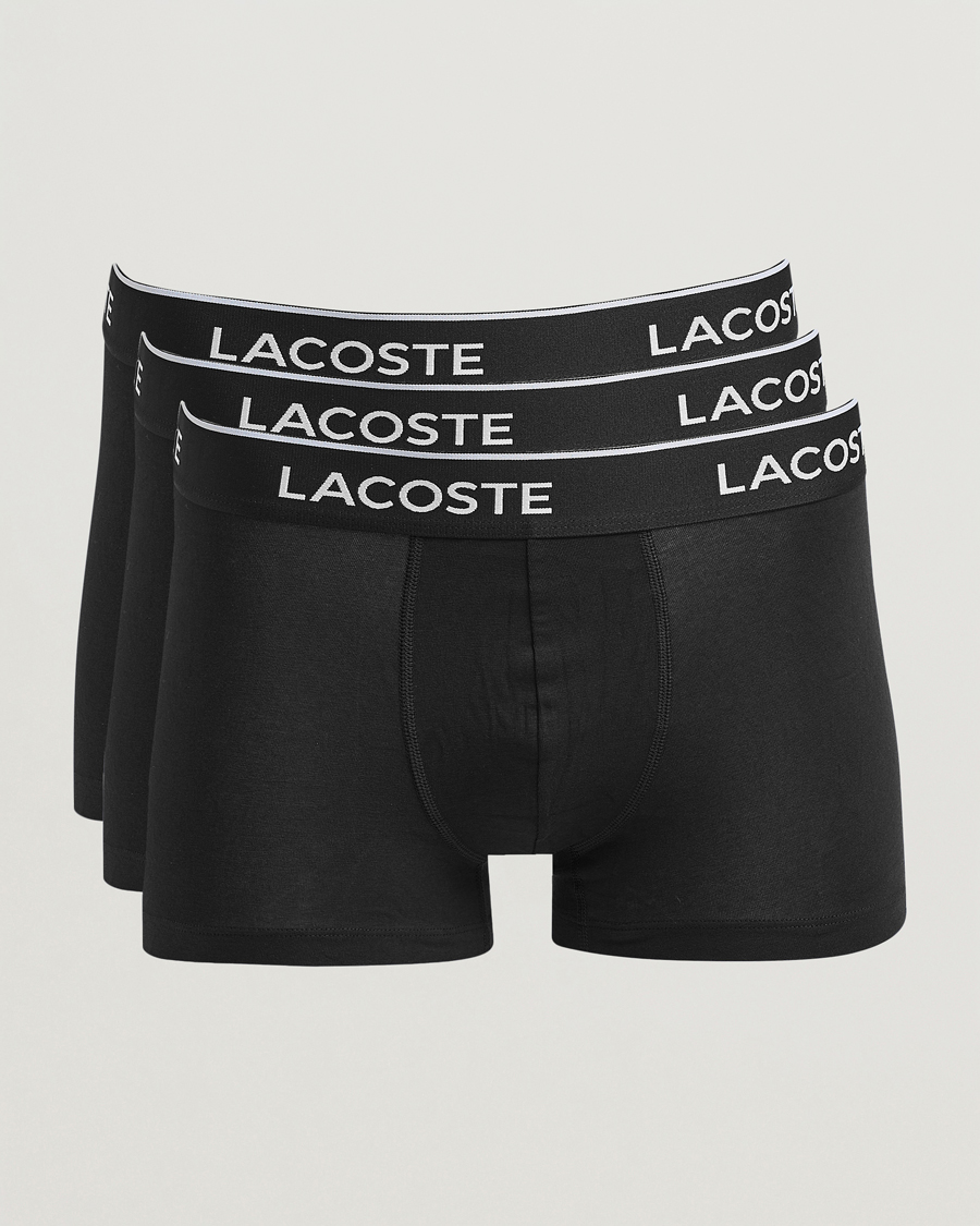 Herren | Unterwäsche | Lacoste | 3-Pack Stretch Cotton Trunks Black