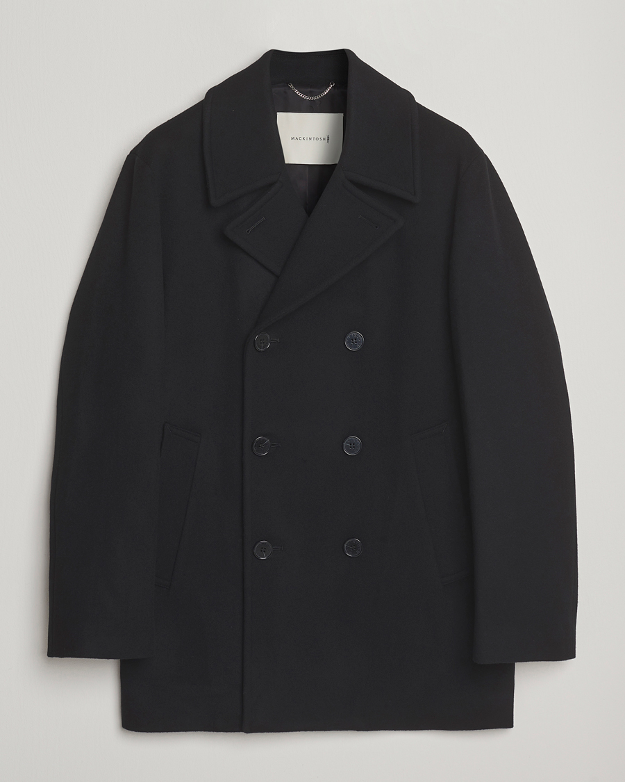 Herren | Jacken | Mackintosh | Dalton Wool/Cashmere Peacoat Black