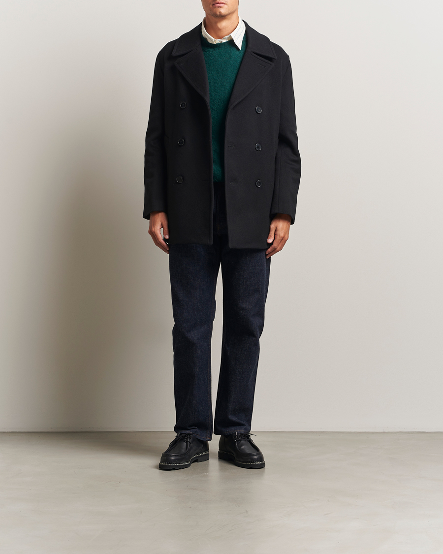 Herren | Jacken | Mackintosh | Dalton Wool/Cashmere Peacoat Black
