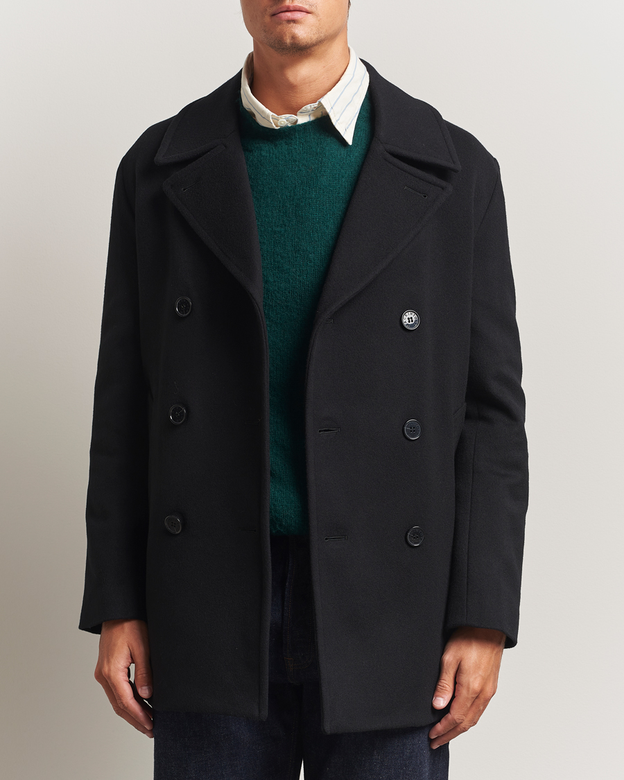 Herren | Jacken | Mackintosh | Dalton Wool/Cashmere Peacoat Black