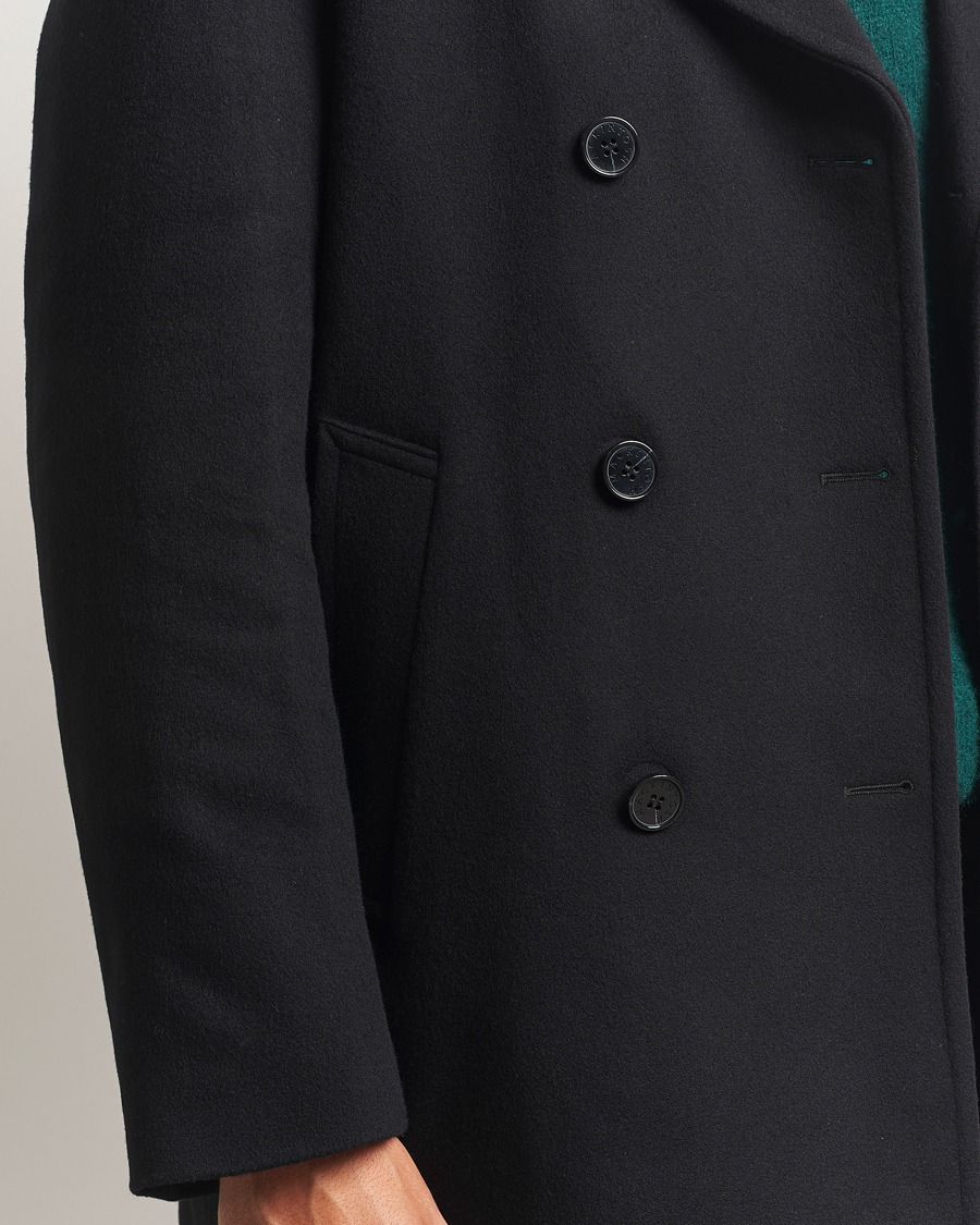 Herren | Jacken | Mackintosh | Dalton Wool/Cashmere Peacoat Black