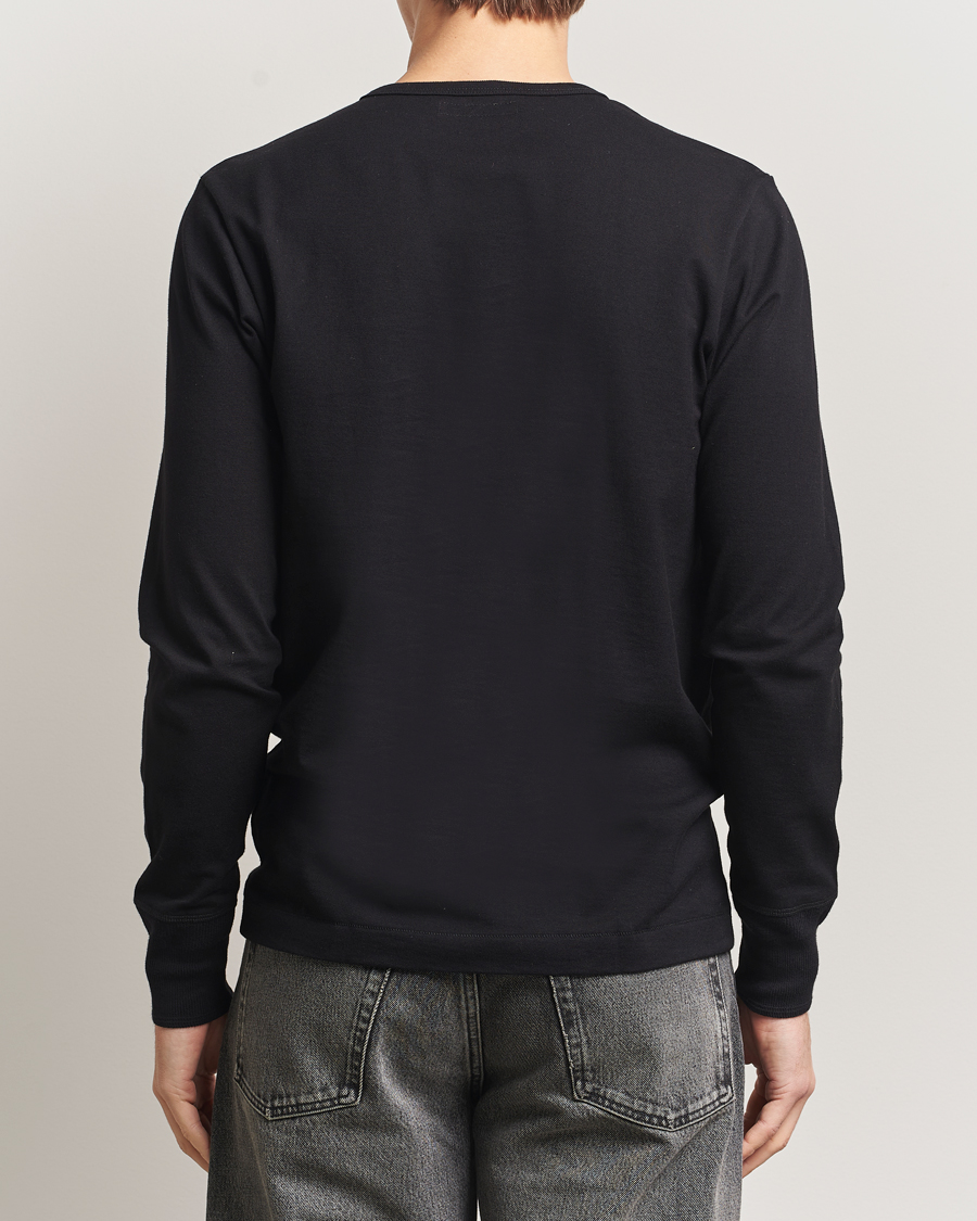 Herren | Pullover | Merz b. Schwanen | Classic Fit Sturdy Organic Cotton Henley Black