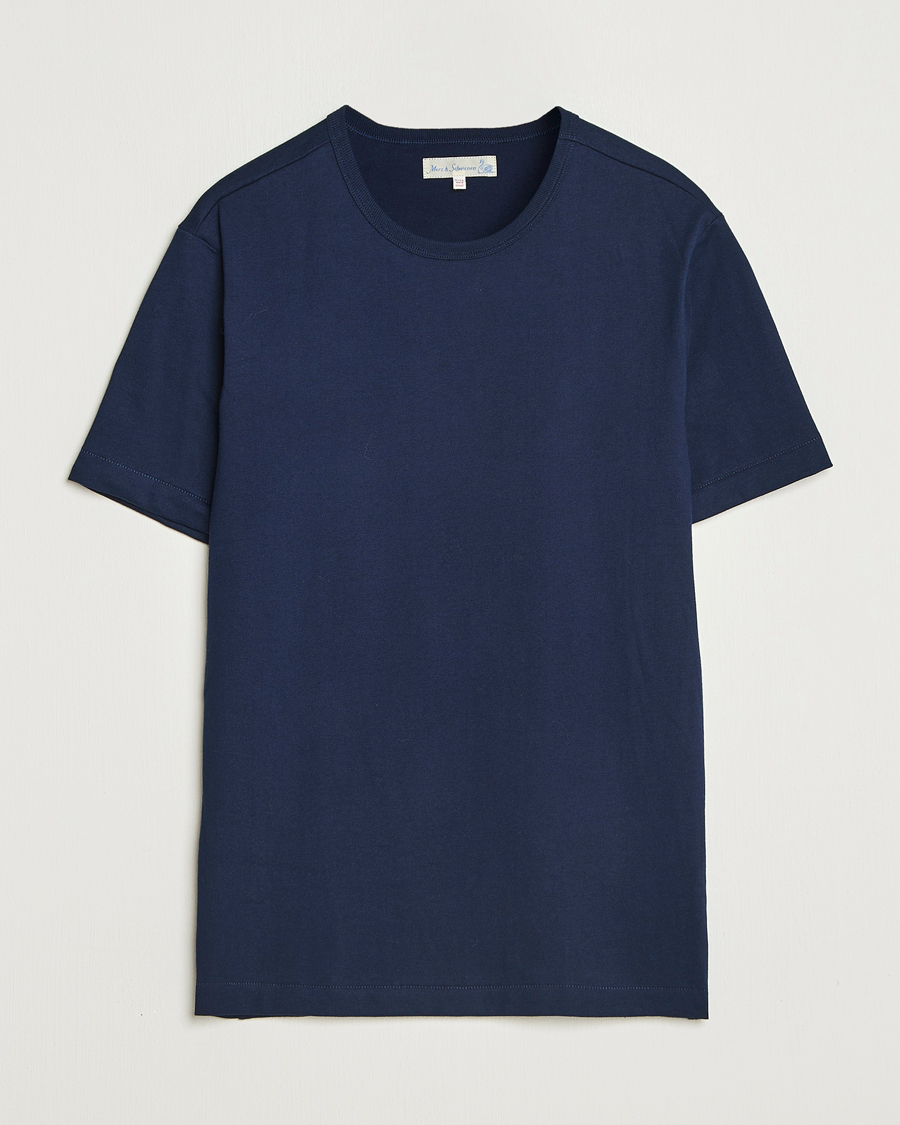 Herren | T-Shirts | Merz b. Schwanen | Classic Fit Sturdy T-Shirt Ink Blue