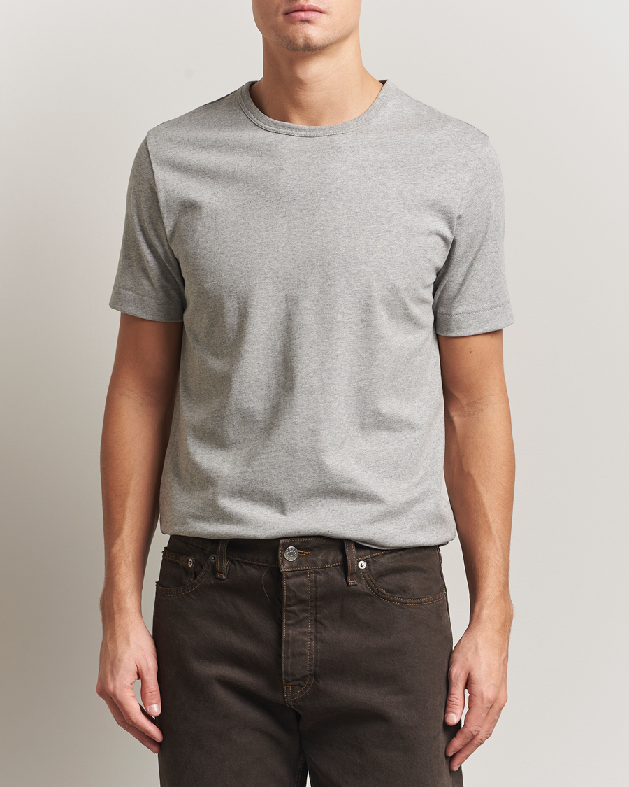 Herren | T-Shirts | Merz b. Schwanen | Classic Fit Sturdy T-Shirt Grey Melange
