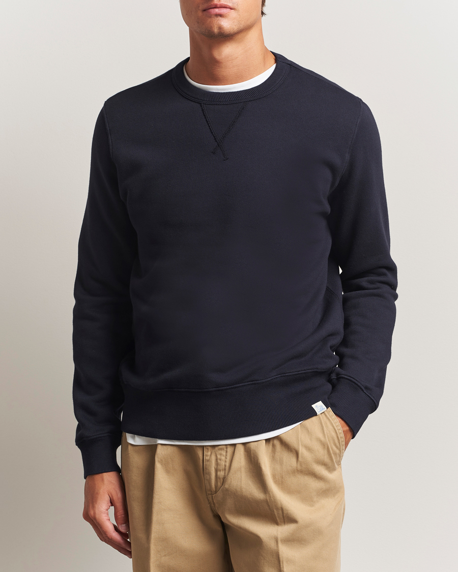 Herren | Pullover | Merz b. Schwanen | Relaxed Fit Vintage Cotton Sweatshirt Dark Navy