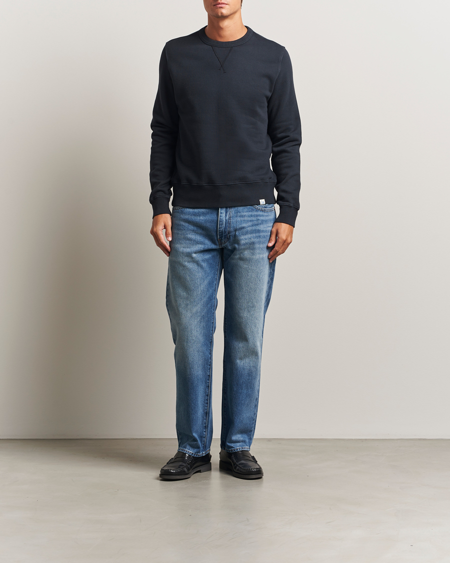 Herren | Pullover | Merz b. Schwanen | Relaxed Fit Vintage Cotton Sweatshirt Charcoal