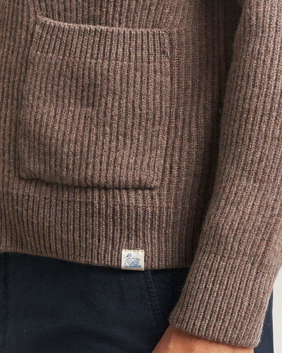 Herren | Pullover | Merz b. Schwanen | Merino/Cashmere Knitted Cardigan Grain