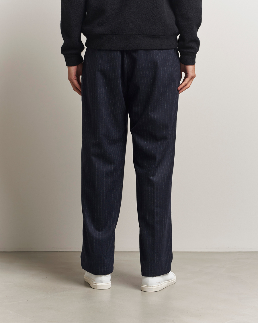Herren | Hosen | NN07 | Kay Wool Pleated Pinstriped Trousers Navy Blue