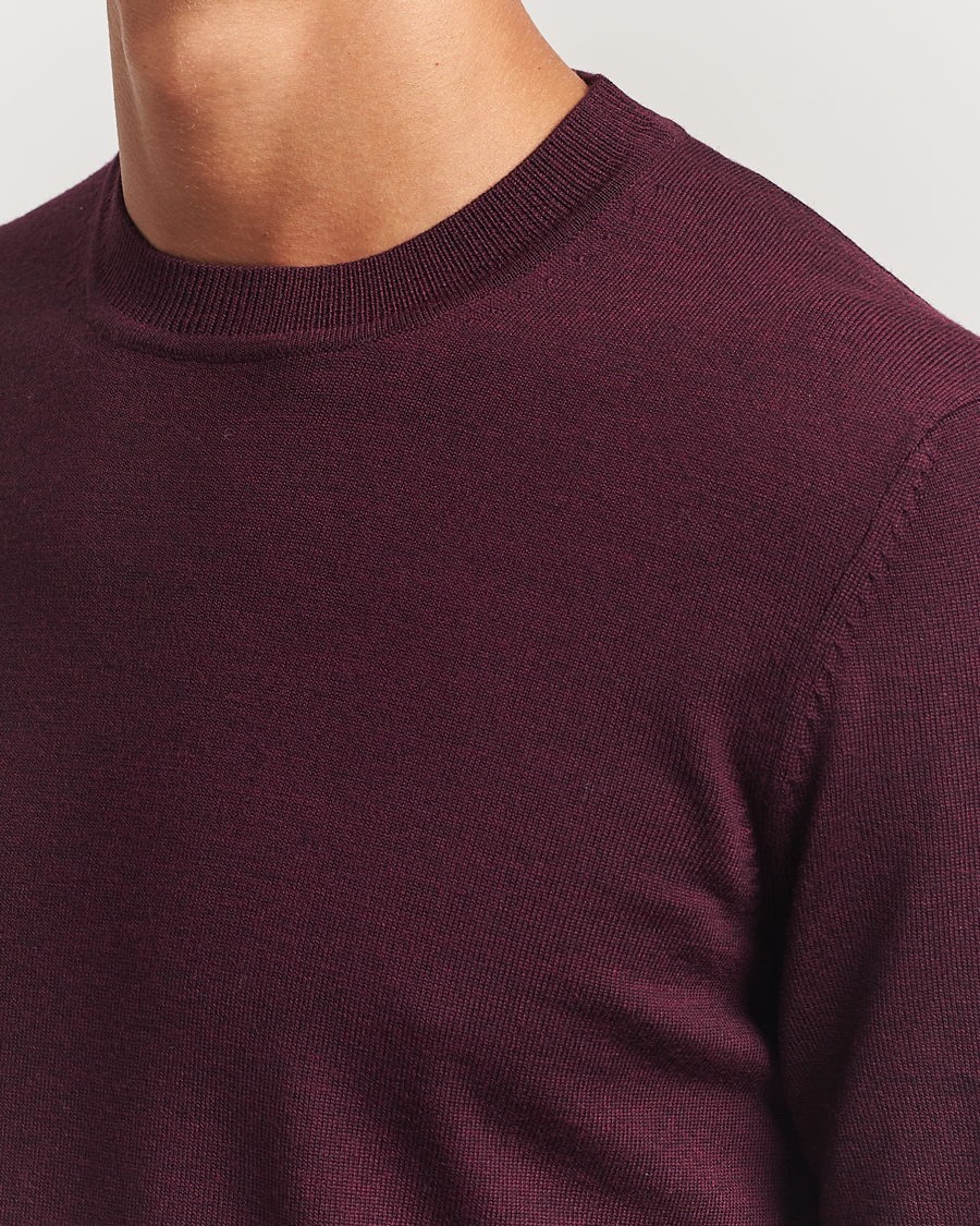 Herren | Pullover | NN07 | Ted Merino Crew Neck Pullover Wine Red