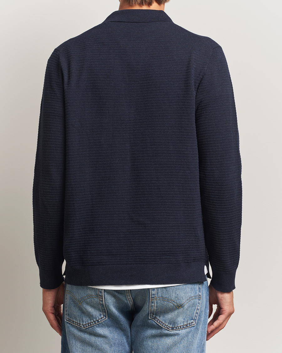 Herren | Pullover | NN07 | Paul Cotton Knitted Polo Deep Navy