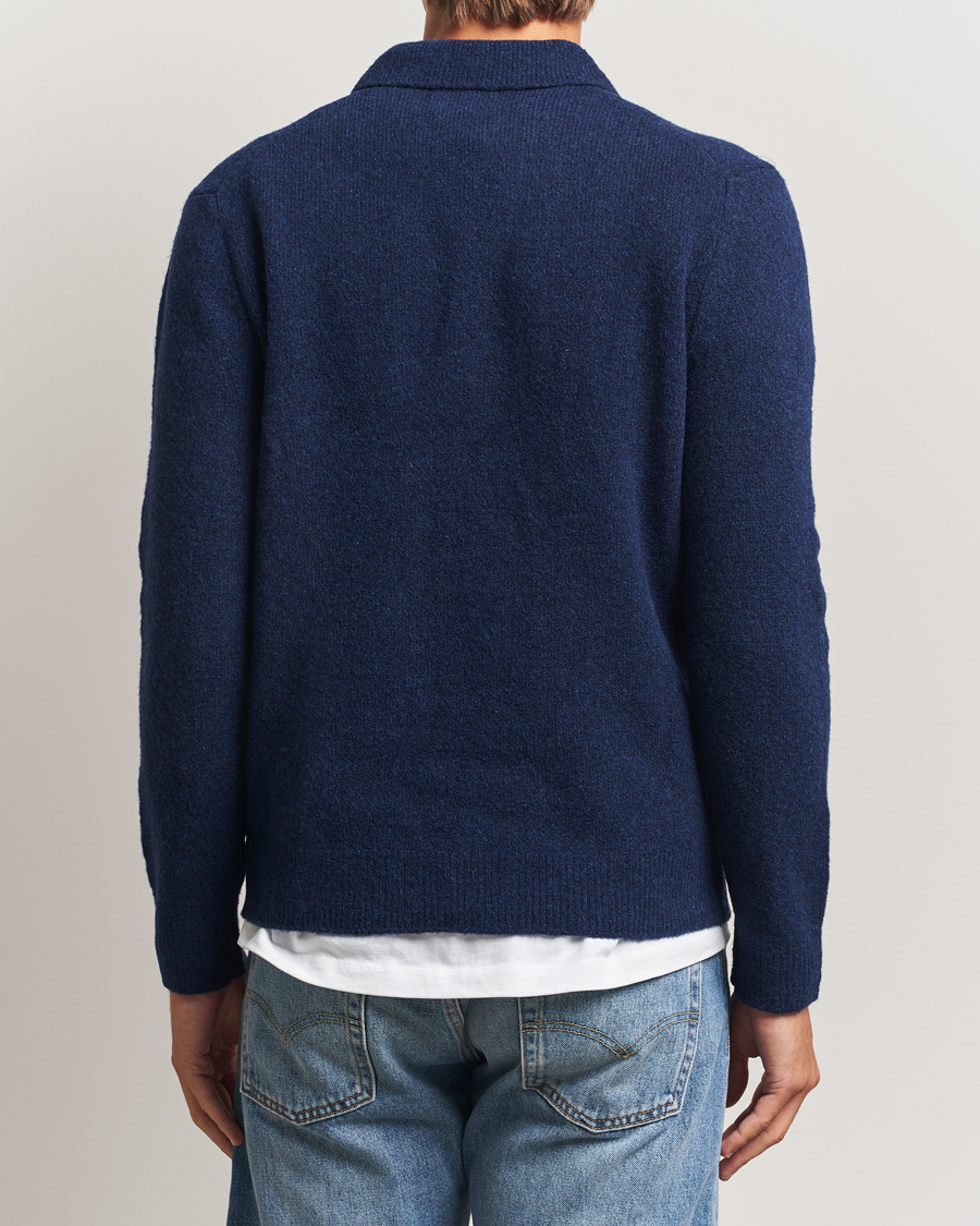 Herren | Pullover | NN07 | Hope Wool Knitted Polo Navy Blue