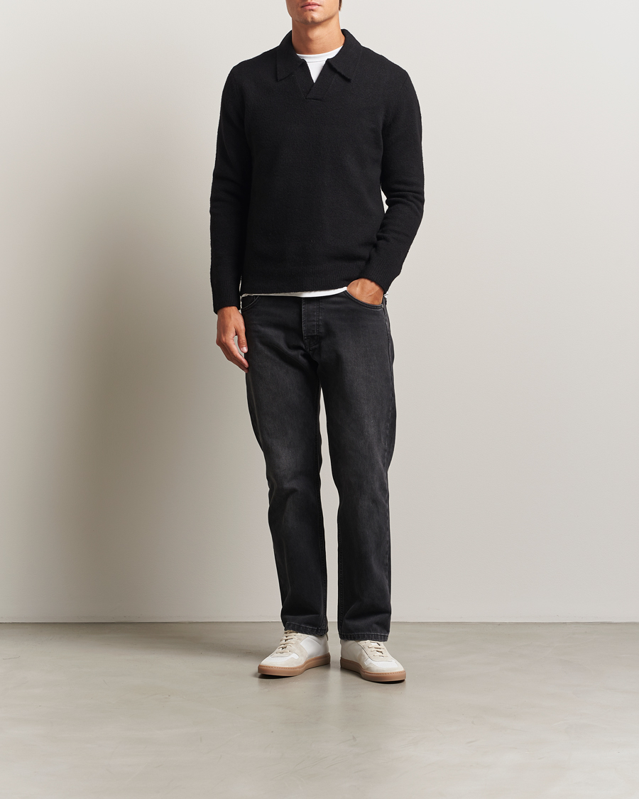 Herren | Pullover | NN07 | Hope Wool Knitted Polo Black