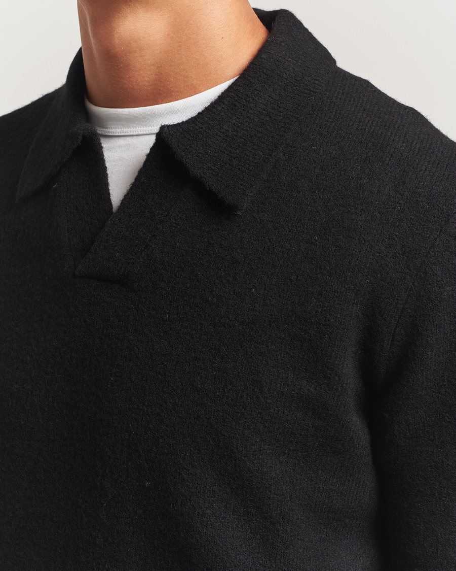 Herren | Pullover | NN07 | Hope Wool Knitted Polo Black