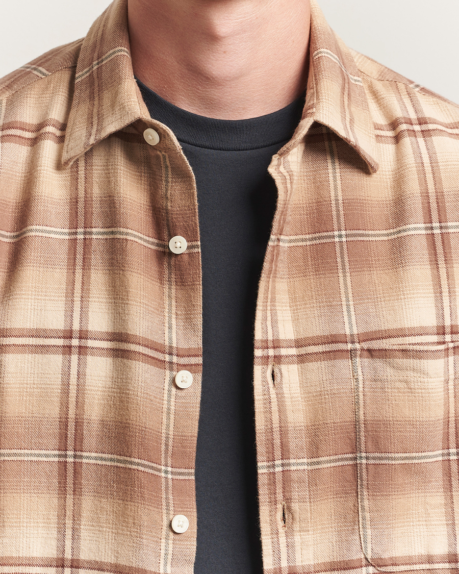 Herren | Hemden | NN07 | Deon Flannel Checked Shirt Camel