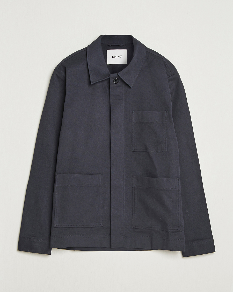 Herren | Hemden | NN07 | Olav Cotton Overshirt Deep Navy
