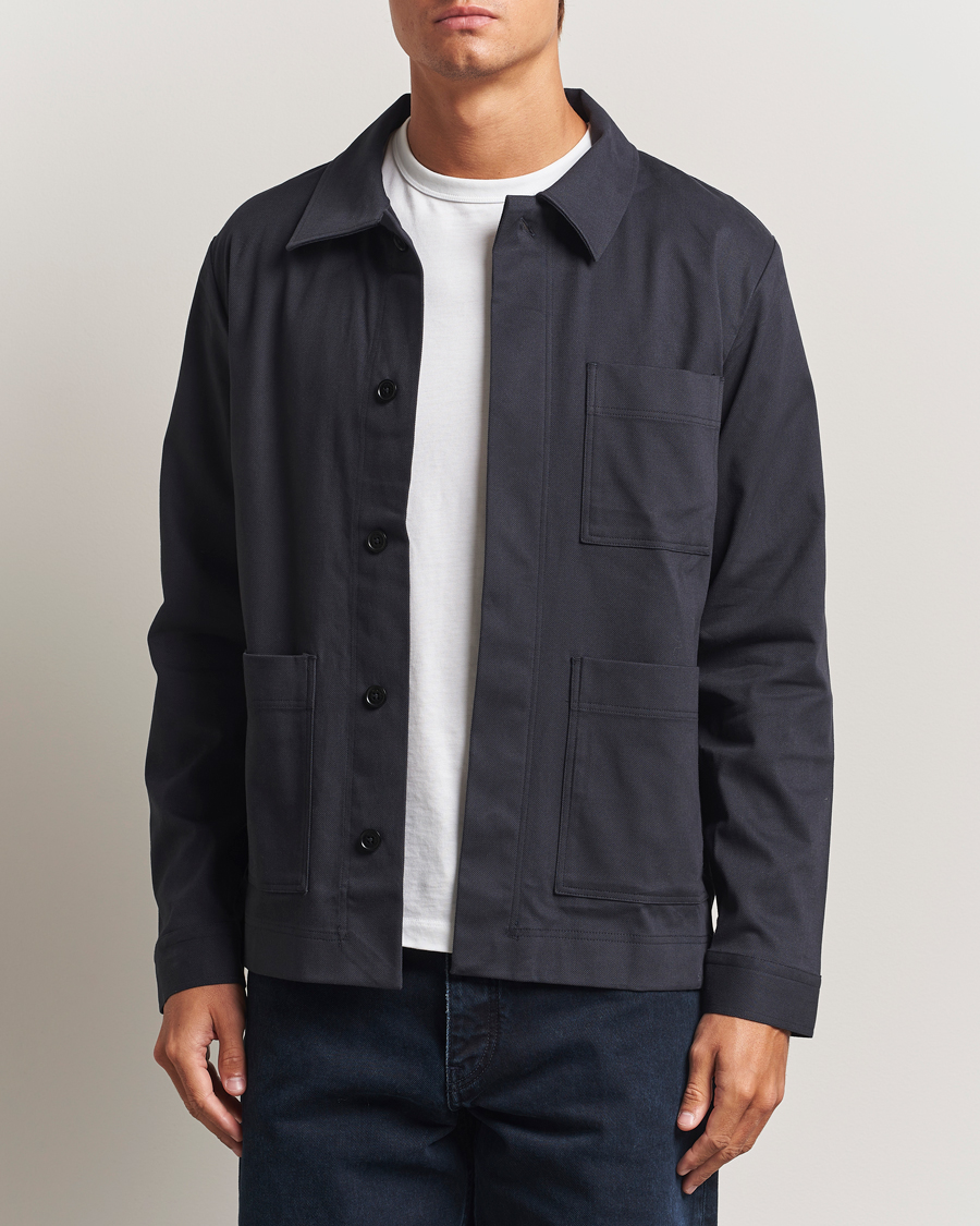 Herren | Hemden | NN07 | Olav Cotton Overshirt Deep Navy