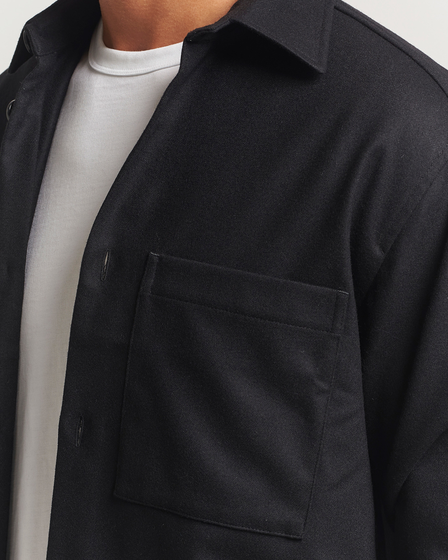 Herren | Hemden | NN07 | Freddy Wool Overshirt Black
