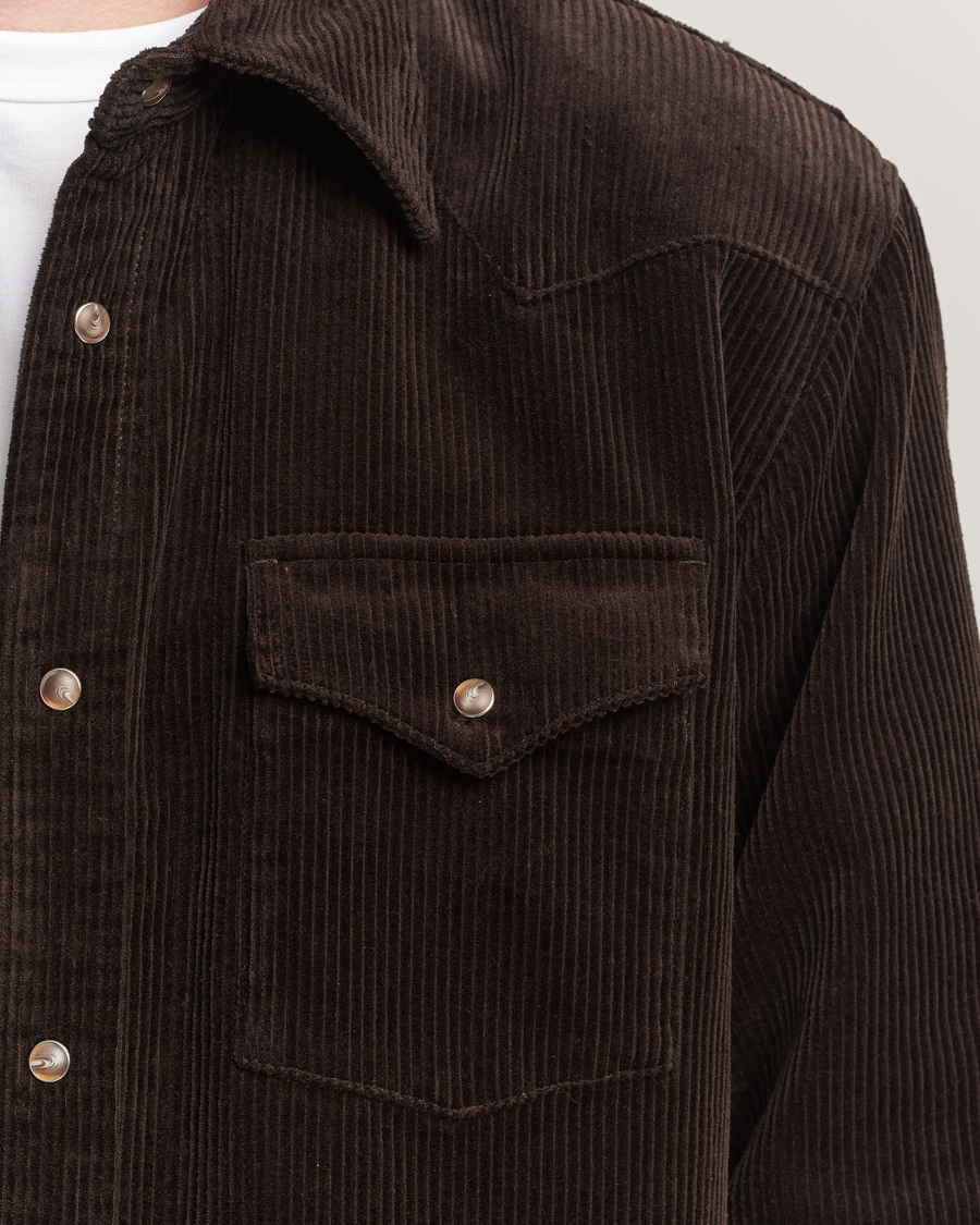 Herren | Hemden | NN07 | Ricky Corduroy Overshirt Demitasse Brown