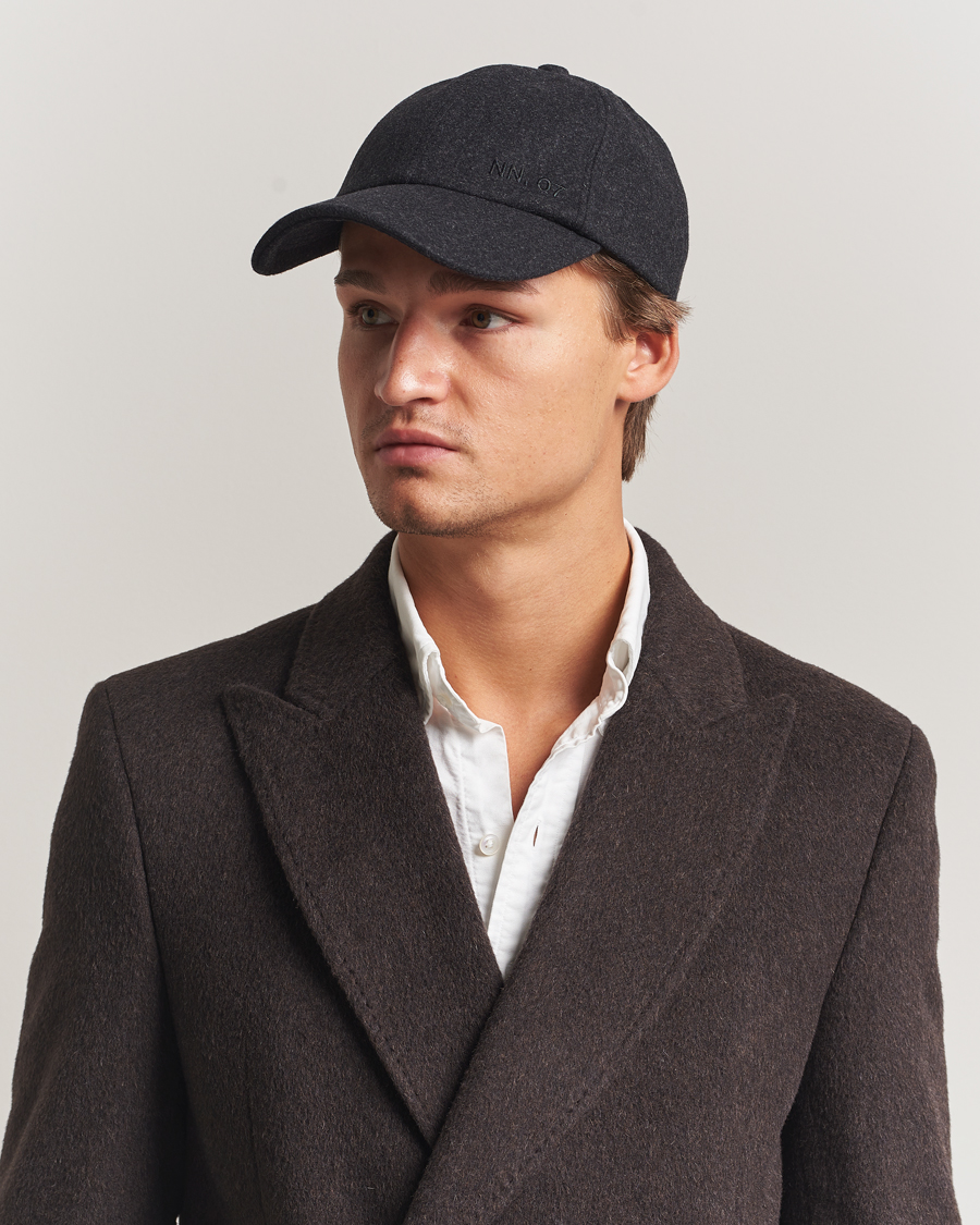 Herren | NN07 Boiled Wool Cap Antrachite | NN07 | Boiled Wool Cap Antrachite
