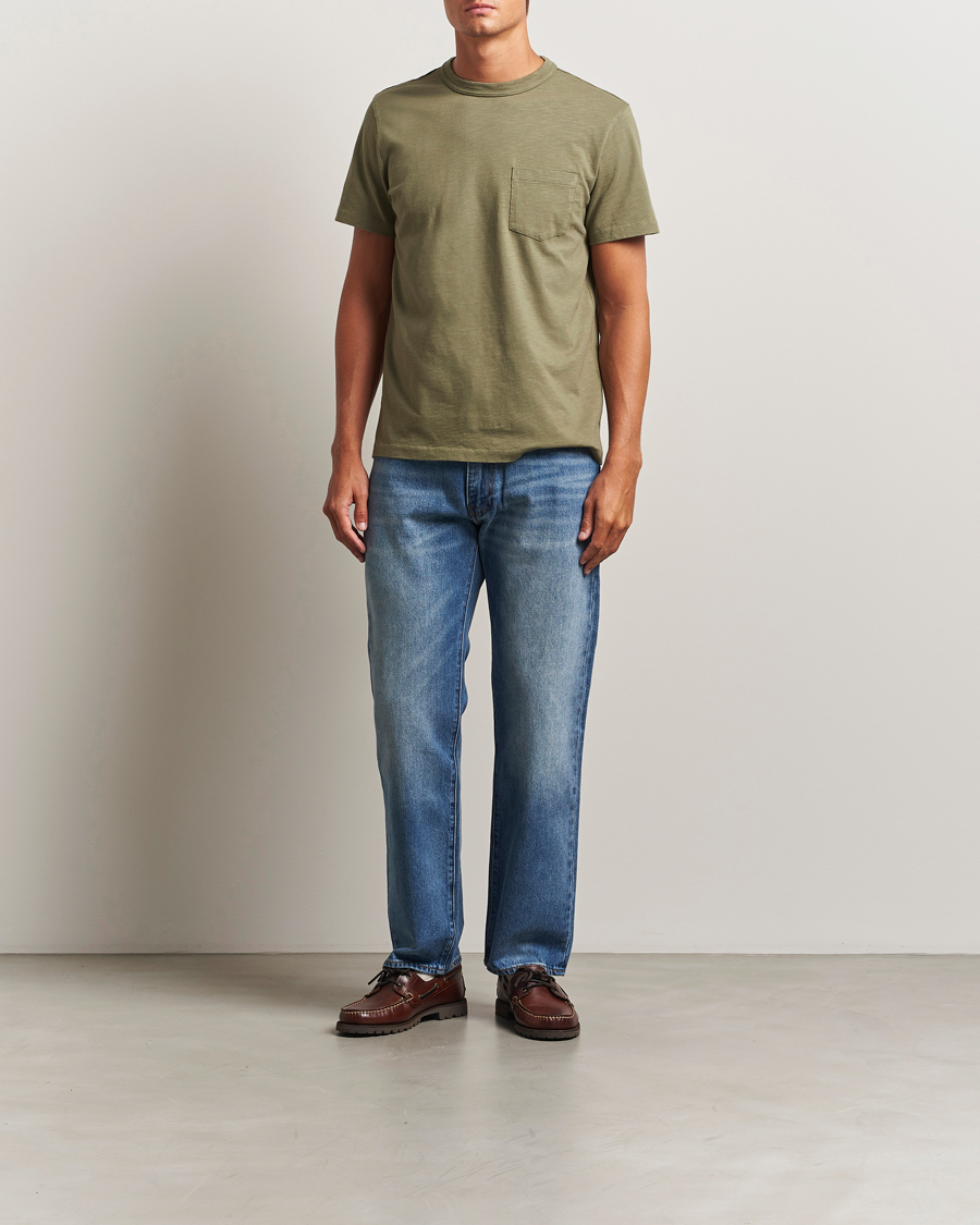 Herren | T-Shirts | Nudie Jeans | Roy Heavy Slub T-Shirt Olive