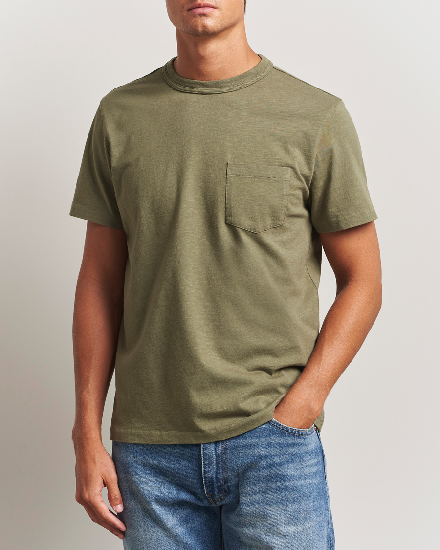 Herren | T-Shirts | Nudie Jeans | Roy Heavy Slub T-Shirt Olive