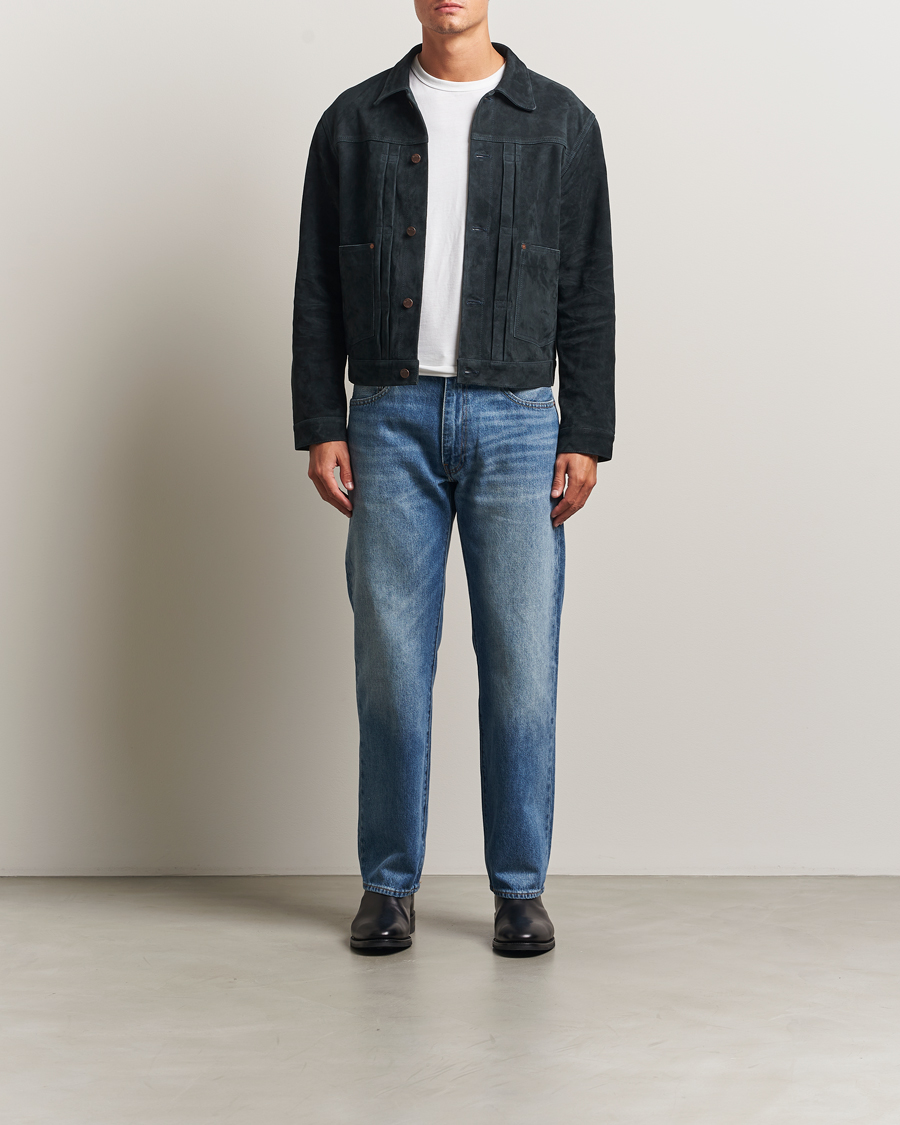 Herren | Jacken | Nudie Jeans | Dante II Suede Jacket Navy