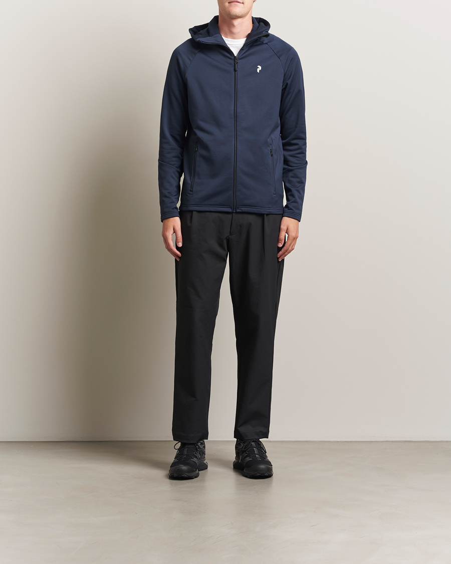 Herren | Pullover | Peak Performance | Rider Hooded Full Zip Blue Shadow