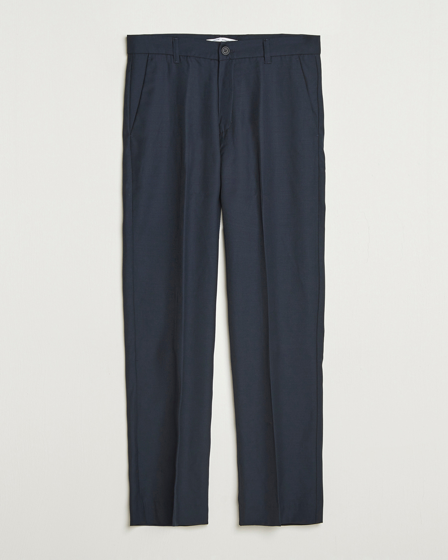 Herren | Hosen | Samsøe Samsøe | Noah Pleated Trousers Salute Navy
