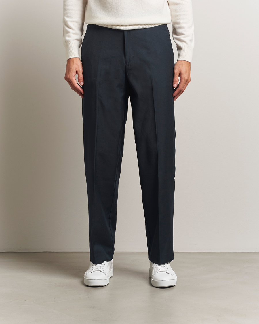 Herren | Hosen | Samsøe Samsøe | Noah Pleated Trousers Salute Navy