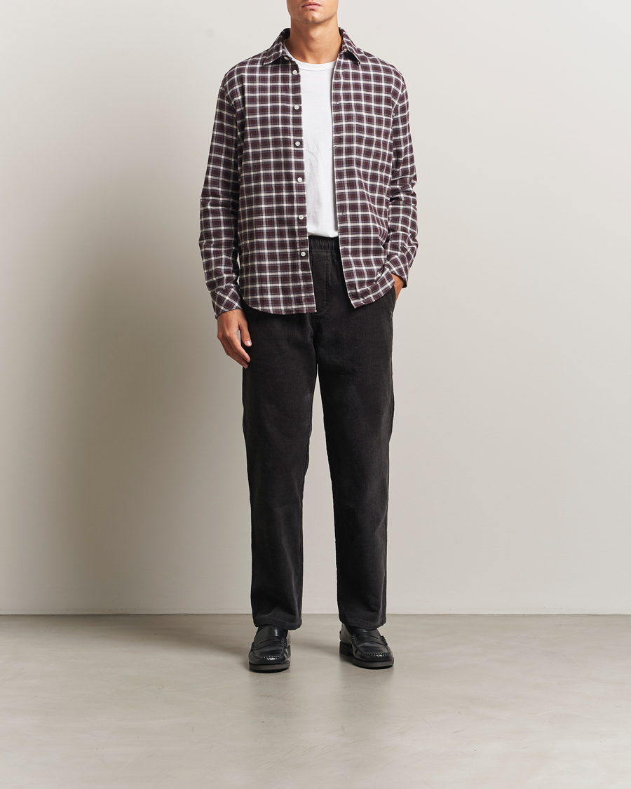 Herren | Hosen | Samsøe Samsøe | Jabari Corduroy Drawstring Trousers Black Oyster