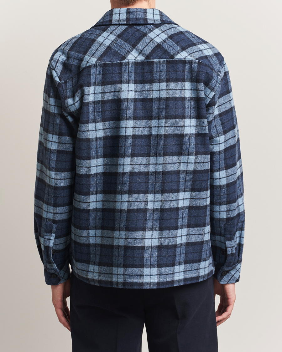Herren | Hemden | Samsøe Samsøe | Castor Checked Overshirt Stellar Blue