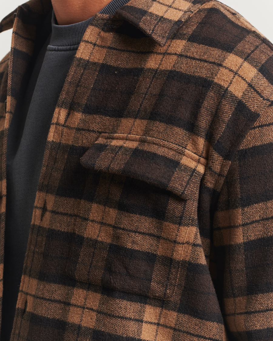 Herren | Hemden | Samsøe Samsøe | Castor Checked Overshirt Turkish Coffee