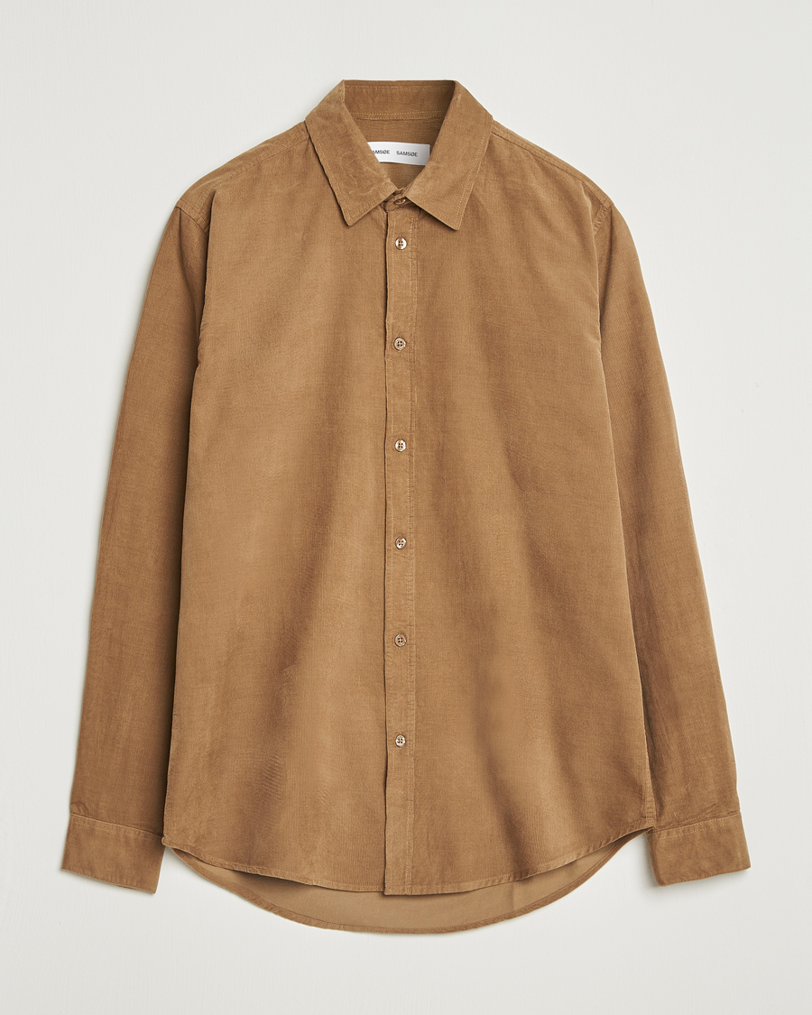 Herren | Hemden | Samsøe Samsøe | Liam Baby Cord Shirt Otter Brown