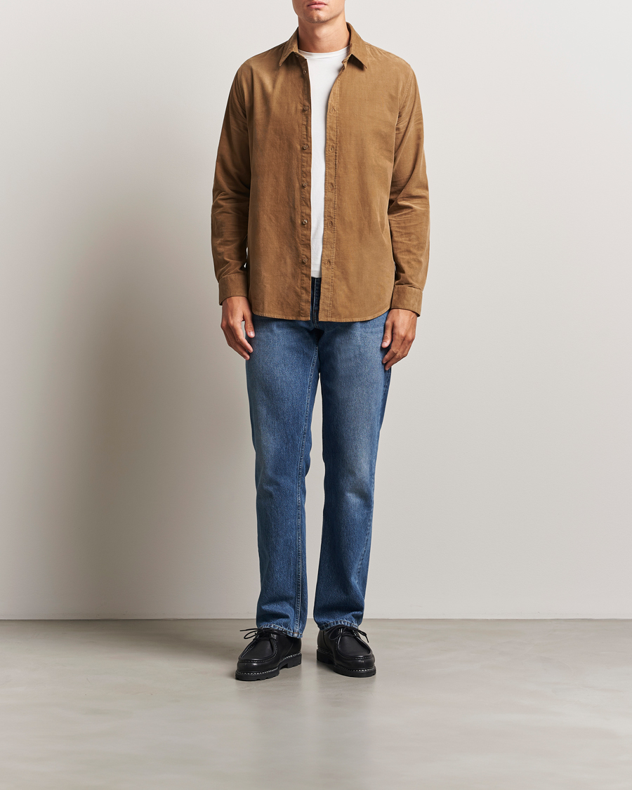 Herren | Hemden | Samsøe Samsøe | Liam Baby Cord Shirt Otter Brown